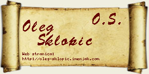 Oleg Sklopić vizit kartica